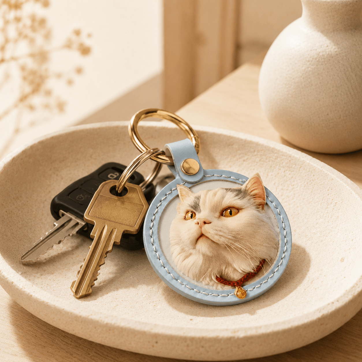 LovFur™ Custom 3D Pet Portrait Leather Tag