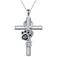 Load image into Gallery viewer, Cross Urn Necklace for Ashes – 925 Sterling Silver Cremation Jewelry