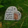 Load image into Gallery viewer, Cat memorial stone – weatherproof pet tribute