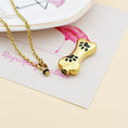 Load image into Gallery viewer, Pet Ashes Necklace – Dog Bone Pendant with Paw Print