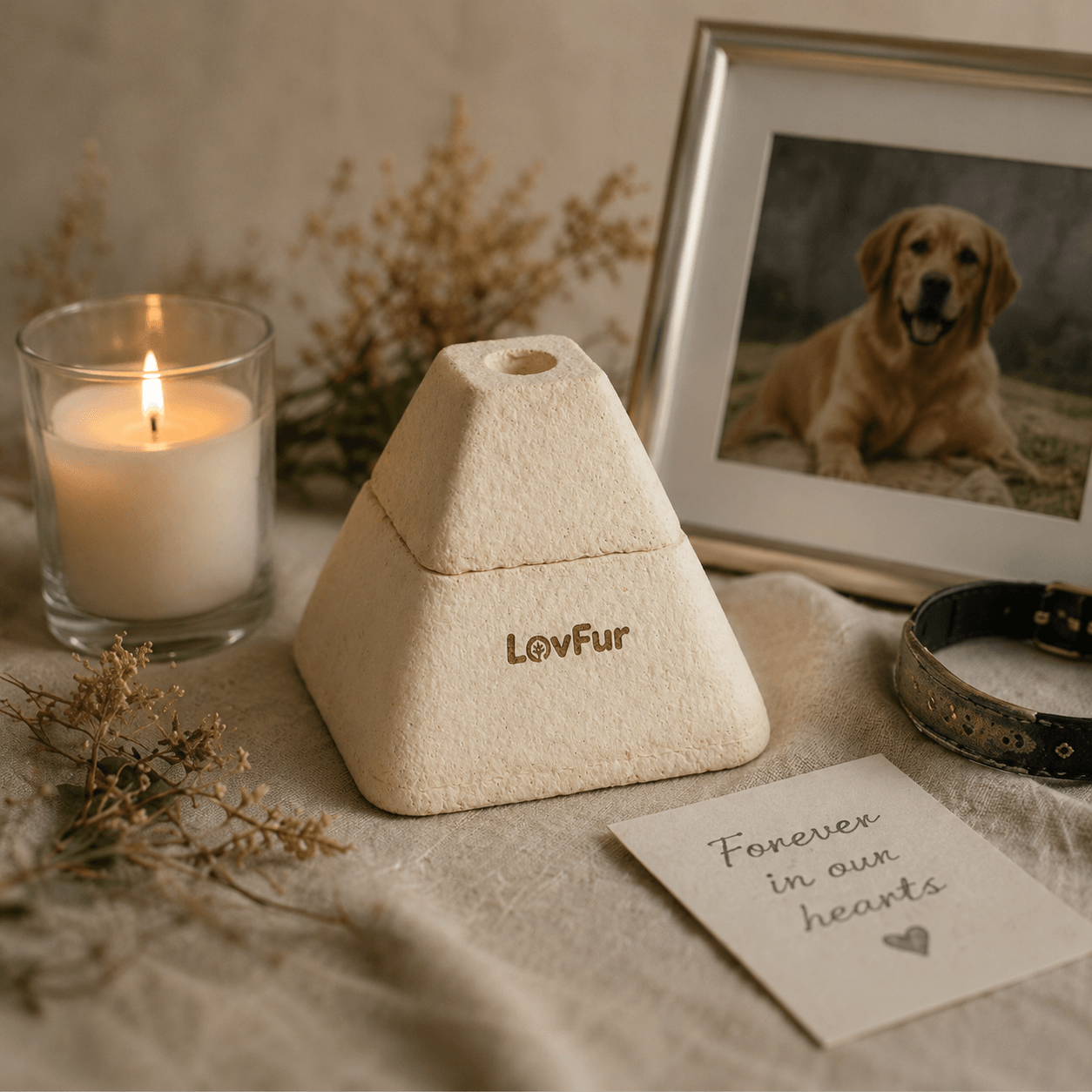 LovFur™ Eternal Pyramid Mycelium Urn