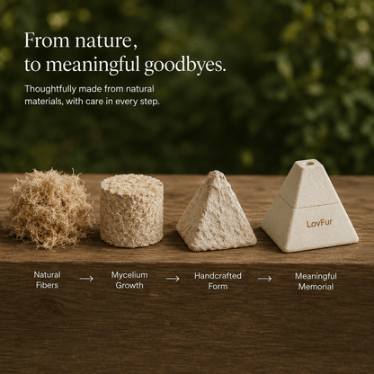 LovFur™ Eternal Pyramid Mycelium Urn