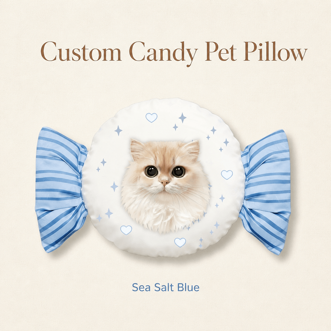 LovFur™ Custom Candy Pet Portrait Pillow