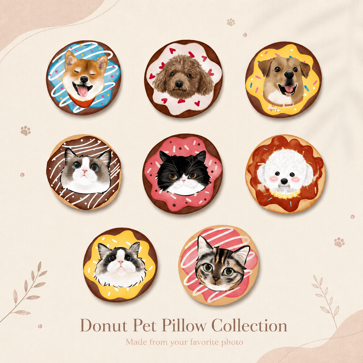 LovFur™ Custom Pet Portrait Pillow