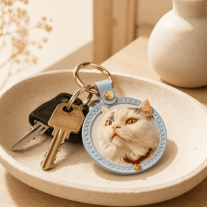 LovFur™ Custom 3D Pet Portrait Leather Tag