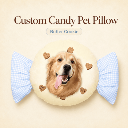 LovFur™ Custom Candy Pet Portrait Pillow