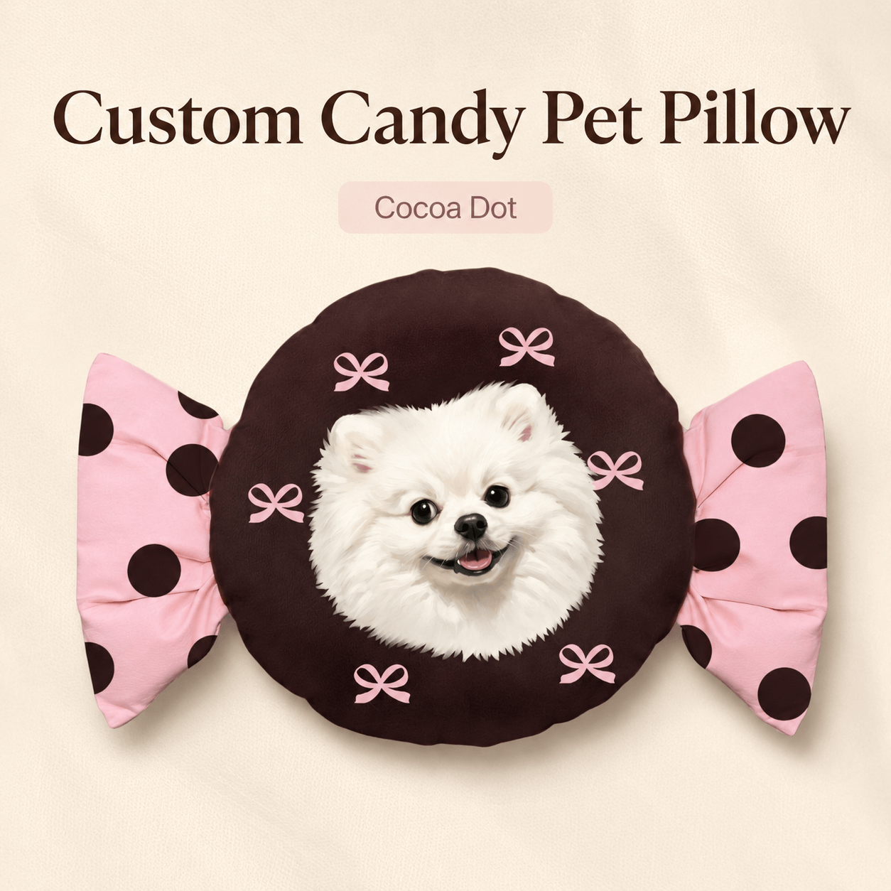 LovFur™ Custom Candy Pet Portrait Pillow