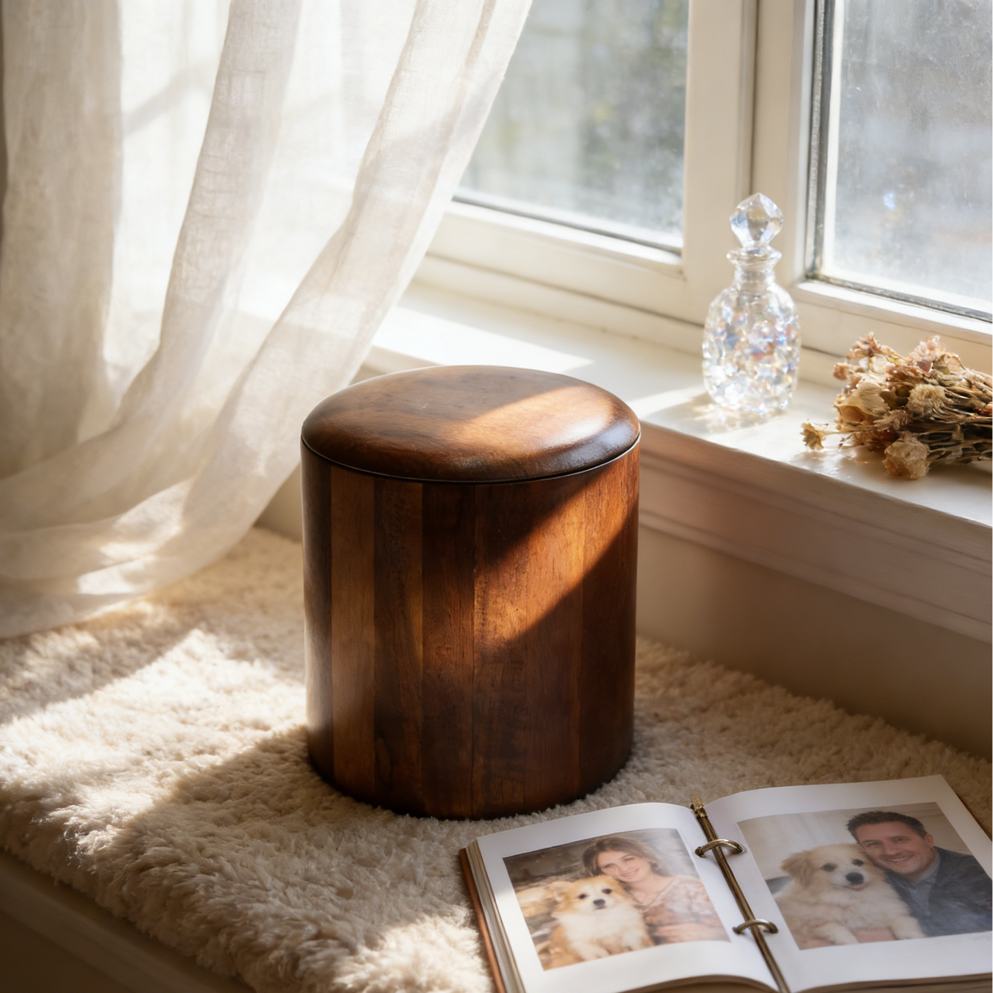 Lovfur® Personalized Acacia Wood Pet Urn