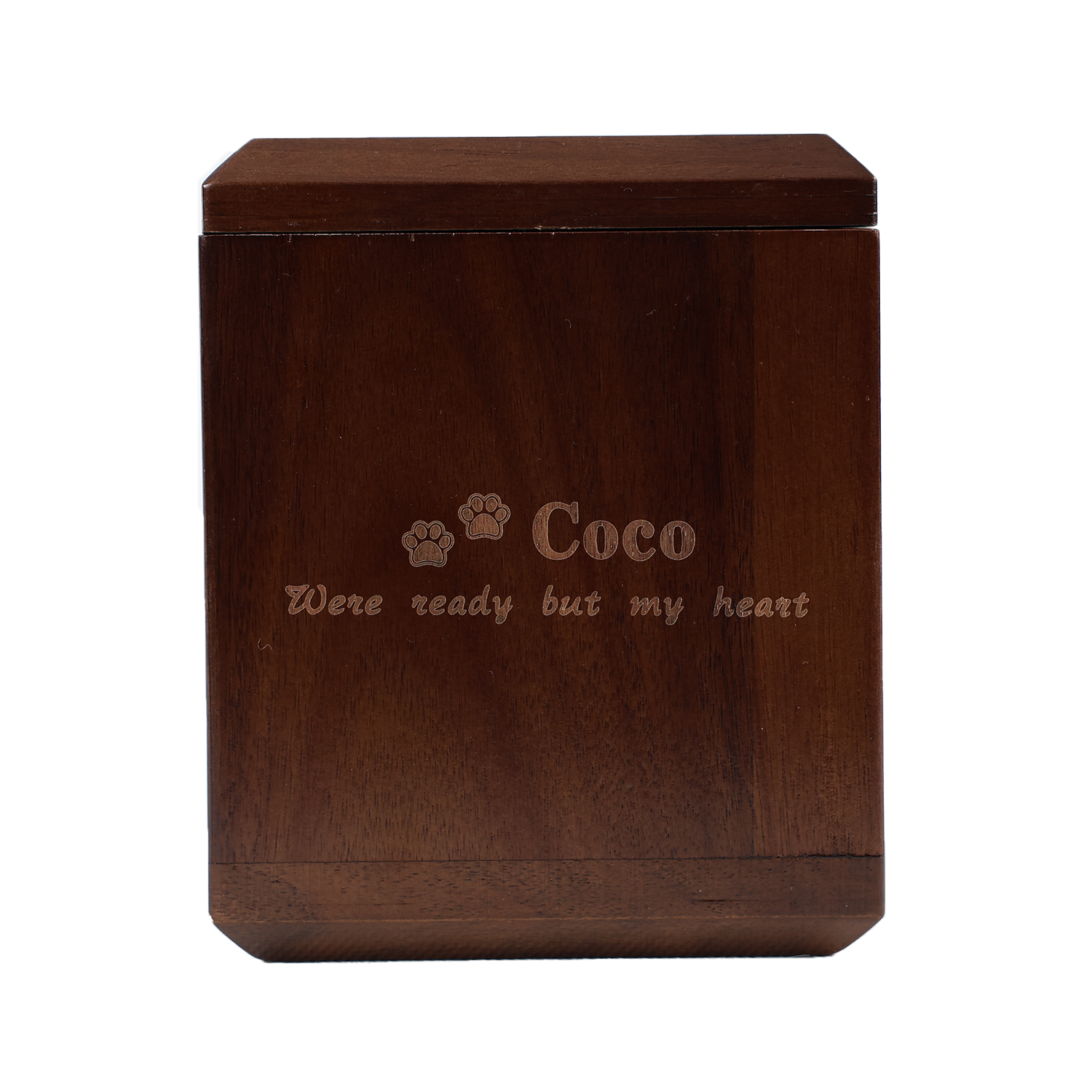Lovfur™|Acacia wood Customized urn  cuboid