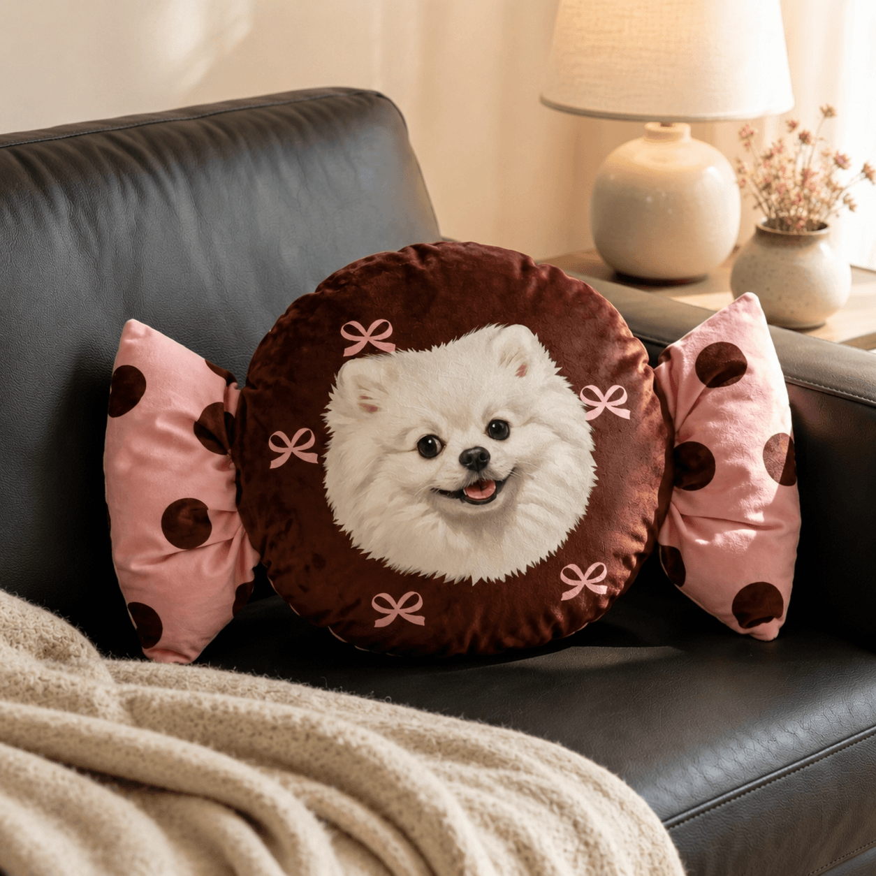 LovFur™ Custom Candy Pet Portrait Pillow