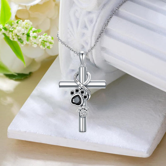 Cross Urn Necklace for Ashes – 925 Sterling Silver Cremation Jewelry