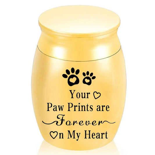 Small memorial pet urn stainless steel keepsake