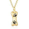Load image into Gallery viewer, Pet Ashes Necklace – Dog Bone Pendant with Paw Print
