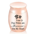 Load image into Gallery viewer, Small memorial pet urn stainless steel keepsake
