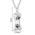 Load image into Gallery viewer, Pet Ashes Necklace – Dog Bone Pendant with Paw Print
