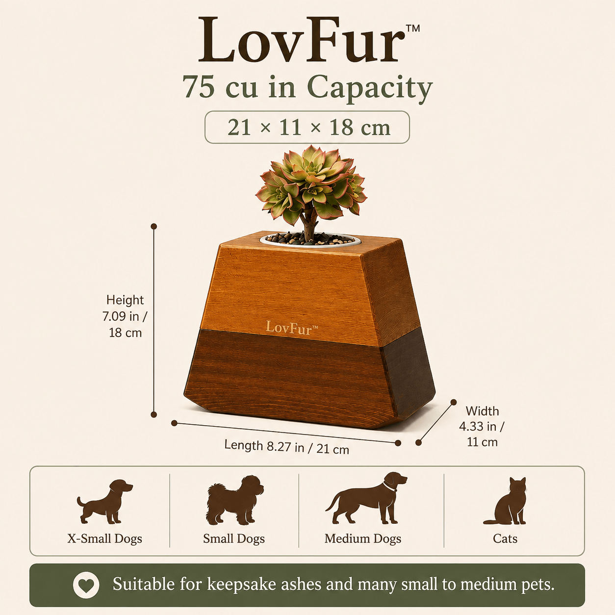 LovFur™ Living Memorial Planter Pet Urn