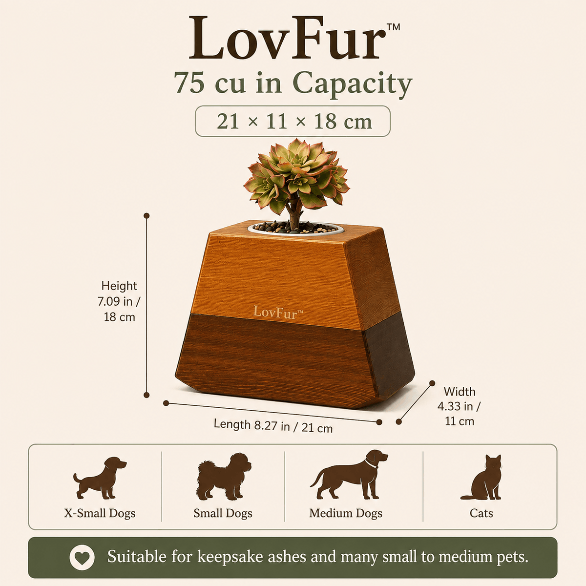 LovFur™ Living Memorial Planter Pet Urn
